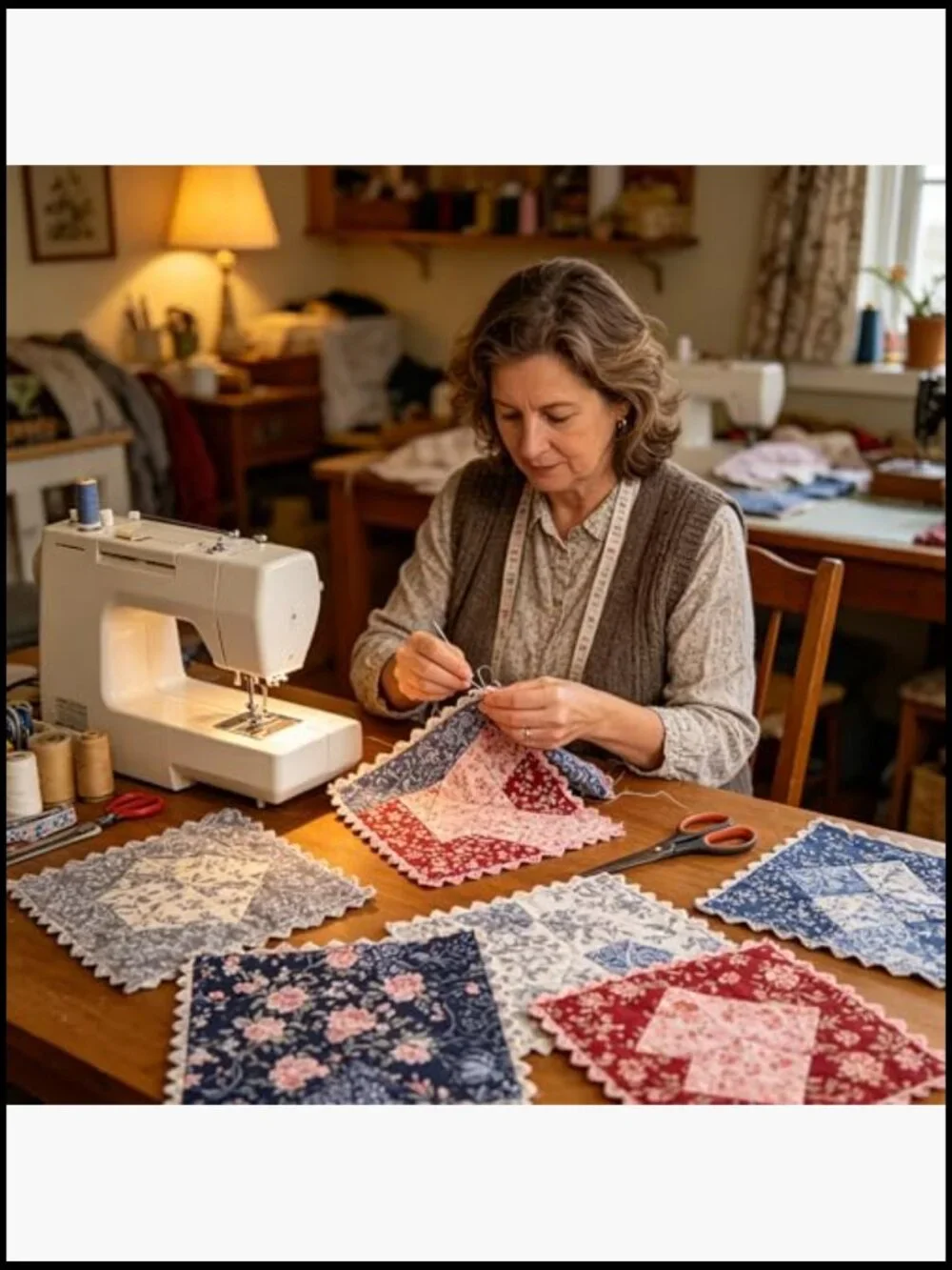 42 Pre-Cut Cotton Fabric Squares 10 inch Vintage Floral Patchwork Quilting